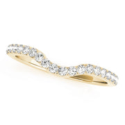 14K Yellow Gold Round Diamond Wedding Ring