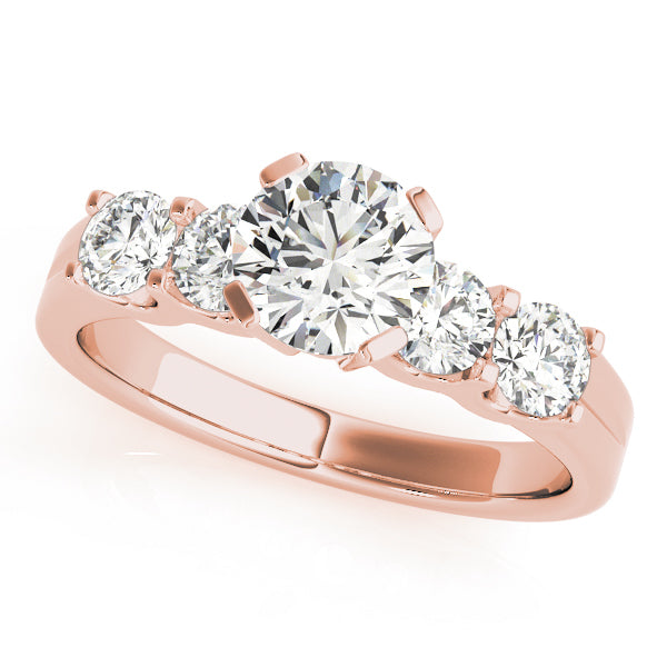 14K Rose Gold 1.24ctw Round Diamond Engagement Ring