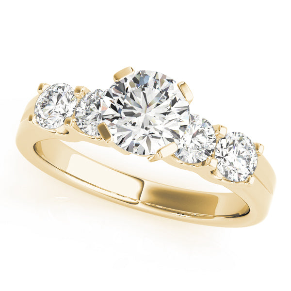 14K Yellow Gold 1.24ctw Round Diamond Engagement Ring