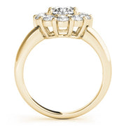 18K Yellow Gold 2 ct tw Halo Diamond Engagement Ring