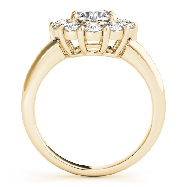 18K Yellow Gold 2 ct tw Halo Diamond Engagement Ring
