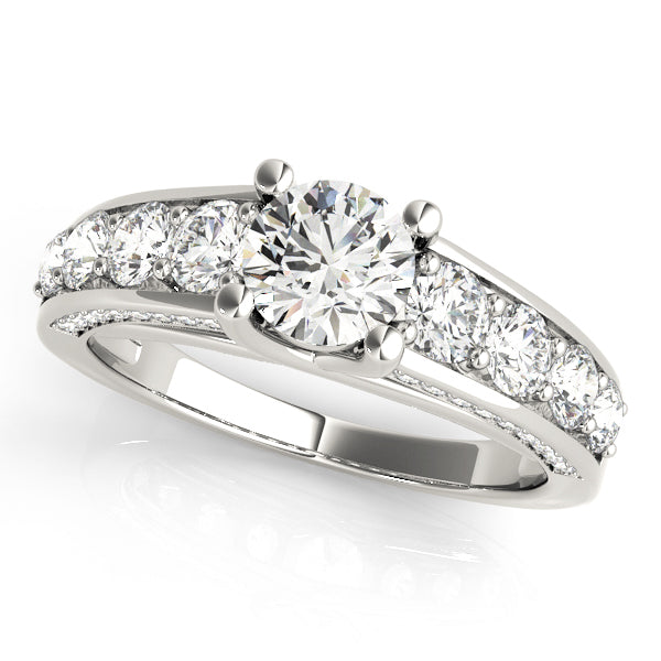 Round Diamond Trellis Engagement Ring