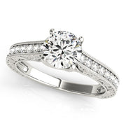 1.0 CT Round Diamond Engagement Ring