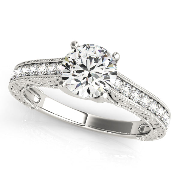 1.0 CT Round Diamond Engagement Ring