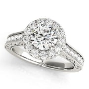 Round Diamond Halo Engagement Ring
