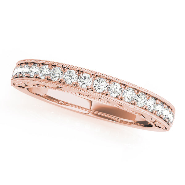 14K Rose Gold 1/3 ct tw Diamond Wedding Ring