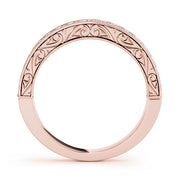 14K Rose Gold 1/3 ct tw Diamond Wedding Ring