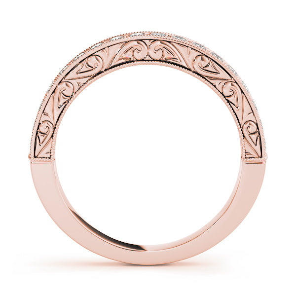 14K Rose Gold 1/3 ct tw Diamond Wedding Ring