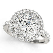 1.0 CT Round Diamond Halo Engagement Ring