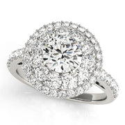 Platinum 2 ct tw Halo Diamond Engagement Ring