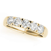 18K Yellow Gold 5-Stone Diamond Wedding Ring