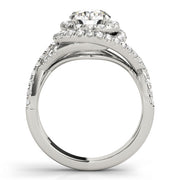1.0 CT Round Diamond Halo Engagement Ring