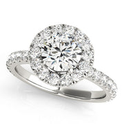 Round Diamond Halo Engagement Ring