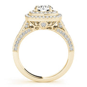 14K Yellow Gold 1 7/8 ct tw Halo Diamond Engagement Ring
