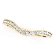 14K Yellow Gold 1/5 ct Diamond Wedding Band