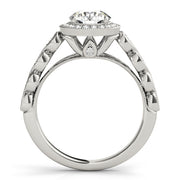 Premium Round Diamond Halo Engagement Ring