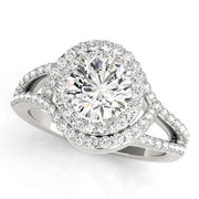 Round Diamond Halo Engagement Ring
