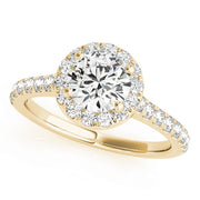 14K Yellow Gold 1.33ctw Diamond Halo Engagement Ring