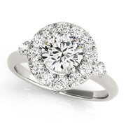 Round Diamond Halo Engagement Ring