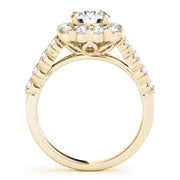14K Yellow Gold 2 1/4 ct tw Halo Diamond Engagement Ring