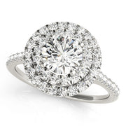 Round Diamond Halo Engagement Ring
