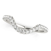18K Rose Gold 1/8 ct Diamond Wedding Band