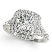 Round Diamond Halo Engagement Ring