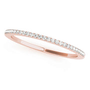 14K Rose Gold 0.108ctw Diamond Wedding Band