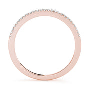 14K Rose Gold 0.108ctw Diamond Wedding Band