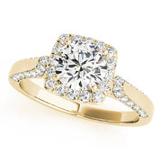 14K Yellow Gold 1 3/8 ct tw Halo Diamond Engagement Ring
