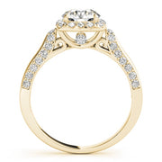 14K Yellow Gold 1 3/8 ct tw Halo Diamond Engagement Ring