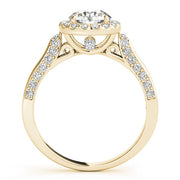 14K Yellow Gold 1 3/8 ct tw Halo Diamond Engagement Ring