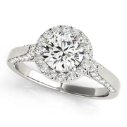 Round Diamond Halo Engagement Ring