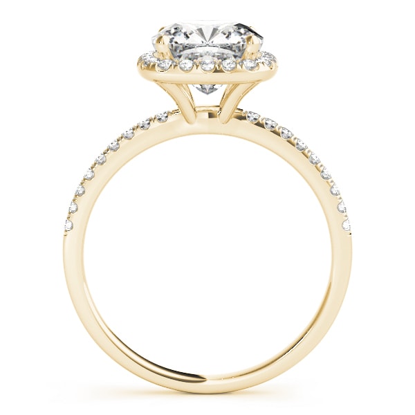 18K Yellow Gold 3/4 ct tw Halo Diamond Engagement Ring