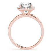 14K Rose Gold 5/8 ct tw Halo Diamond Engagement Ring