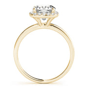 14K Yellow Gold 5/8 ct tw Halo Diamond Engagement Ring