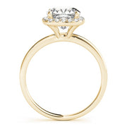 14K Yellow Gold 5/8 ct tw Halo Diamond Engagement Ring