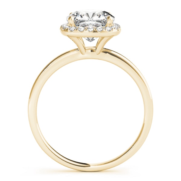 14K Yellow Gold 5/8 ct tw Halo Diamond Engagement Ring