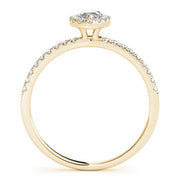 14K Yellow Gold 1 1/4 ct tw Halo Diamond Engagement Ring