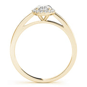 14K Yellow Gold 1/5 ct tw Halo Diamond Engagement Ring