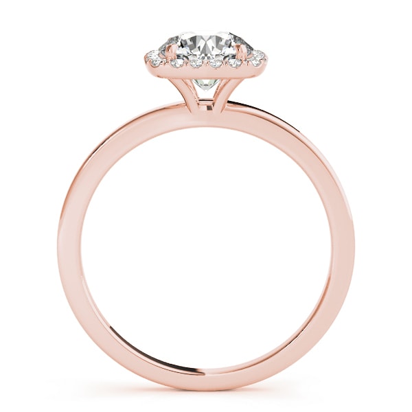 18K Rose Gold 1 1/8 ct tw Halo Diamond Engagement Ring