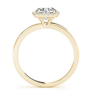 14K Yellow Gold 1 1/8 ct tw Halo Diamond Engagement Ring