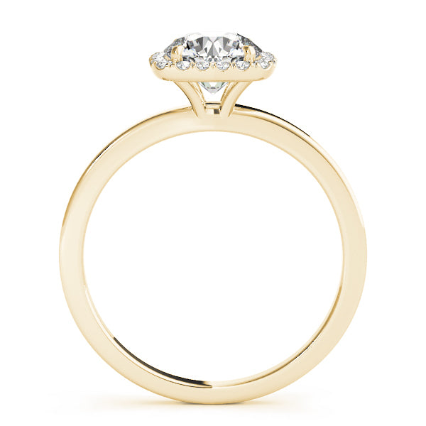 14K Yellow Gold 1 1/8 ct tw Halo Diamond Engagement Ring