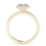 14K Yellow Gold 1 1/8 ct tw Halo Diamond Engagement Ring