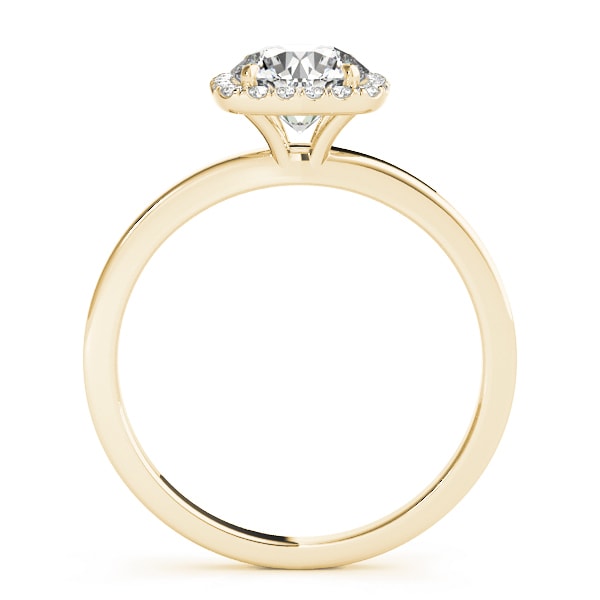 14K Yellow Gold 1 1/8 ct tw Halo Diamond Engagement Ring