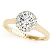 18K Yellow Gold 1 1/8 ct tw Halo Diamond Engagement Ring