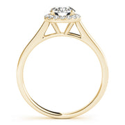 14K Yellow Gold 1 1/8 ct tw Halo Diamond Engagement Ring