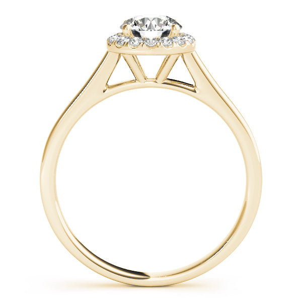14K Yellow Gold 1 1/8 ct tw Halo Diamond Engagement Ring