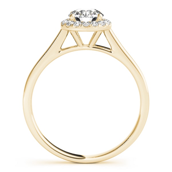 18K Yellow Gold 1 1/8 ct tw Halo Diamond Engagement Ring
