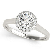 Round Diamond Halo Engagement Ring